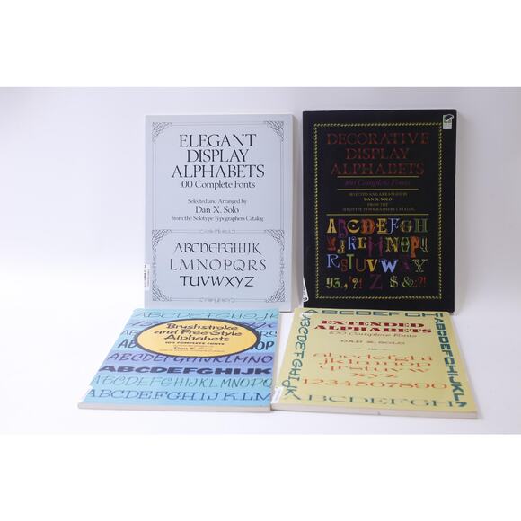 Alphabets, 100 Complete Fonts, Book Set, Dan X Solo, from The Solotype - Picture 1 of 6
